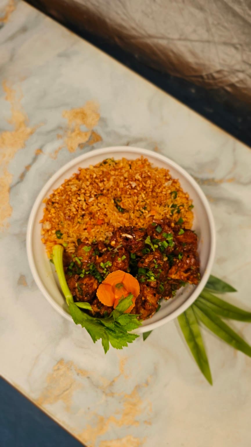 Fried Rice & Manchurian Bowl